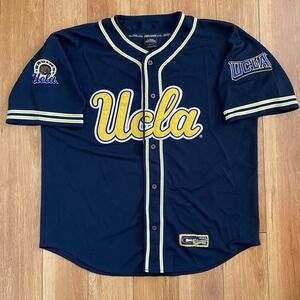 Vintage Colosseum UCLA Bruins Script Sewn Baseball Jersey NCAA Size XXL Adult